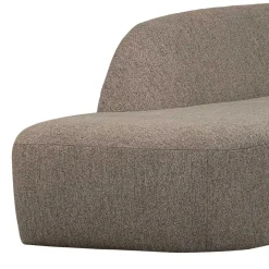 Ecksofa in Hellbraun Chenille Bezug - Acira