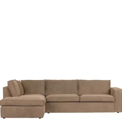 Ecksofa in Hellbraun Webstoff - Malott