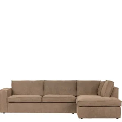 Ecksofa in Hellbraun Webstoff - Malott