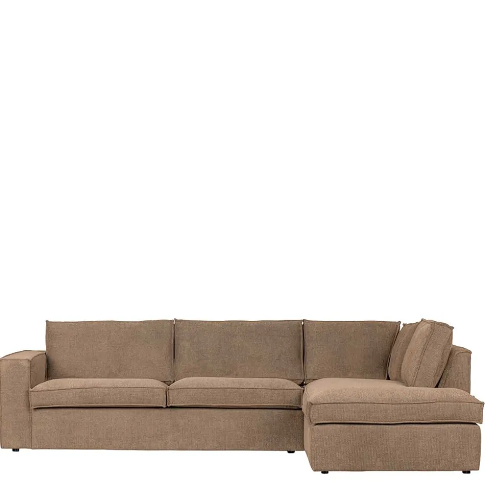 Ecksofa in Hellbraun Webstoff - Malott