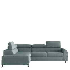 Ecksofa mit Funktion in Mintgrün Microfaser - Daharas