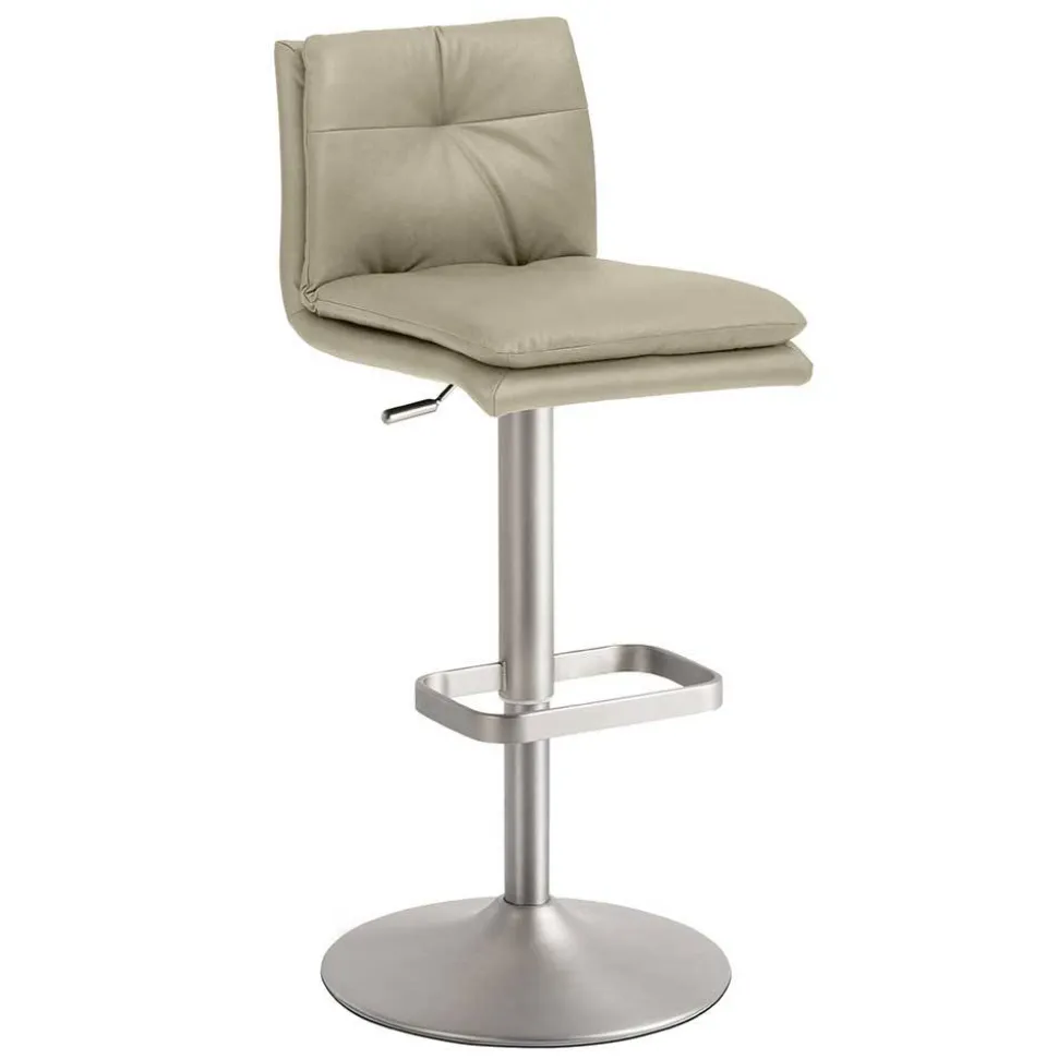Edler Barstuhl in Taupe Microfaser - Varel