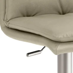 Edler Barstuhl in Taupe Microfaser - Varel