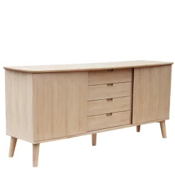 Eiche Bianco Sideboard mit Schiebetüren - Saimoon