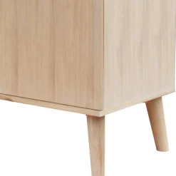 Eiche Bianco Sideboard mit Schiebetüren - Saimoon