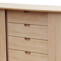 Eiche Bianco Sideboard mit Schiebetüren - Saimoon