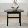 Eiche Massivholz Couchtisch in Schwarz - Gracey