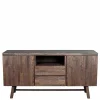 Eiche Sideboard in dunkel lackiert und gebürstet - Vedraza