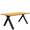 Eichenholz Esszimmertisch mit X Füßen - Udot