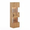 Eichenholz Hängevitrine mit Hirnholz Applikation - Deruta