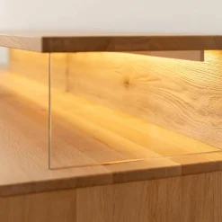 Eichenholz TV Board mit Hirnholz Applikation - Deruta