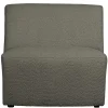 Einsitzer Couchmodul aus Boucle in Dunkelgrün - Racapulco
