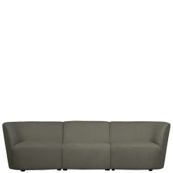 Einsitzer Couchmodul aus Boucle in Dunkelgrün - Racapulco