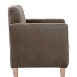 Einzelsessel in Beigegrau und Buche - Elevenzo