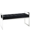 Elegante Sitzbank in Schwarz Samt - Moda