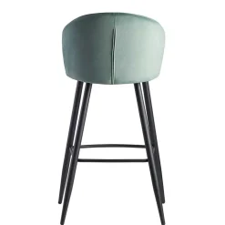 Eleganter Barstuhl in Mintgrün Samt - Bennet
