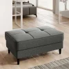 Eleganter Polsterhocker in Grau - Negro