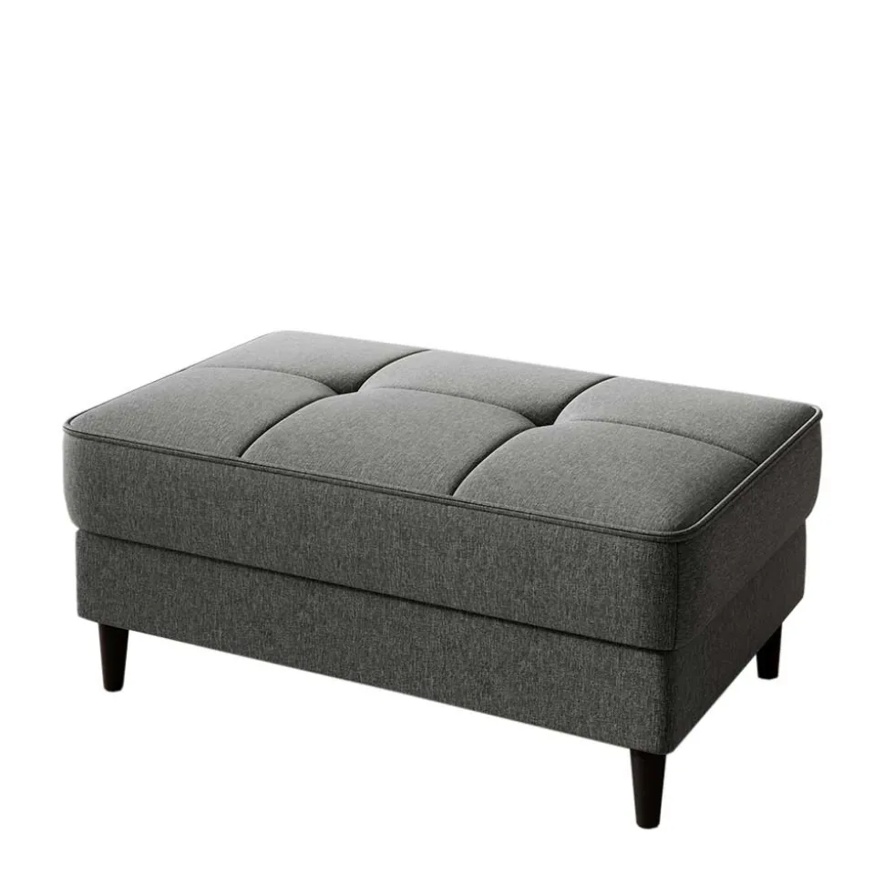 Eleganter Polsterhocker in Grau - Negro