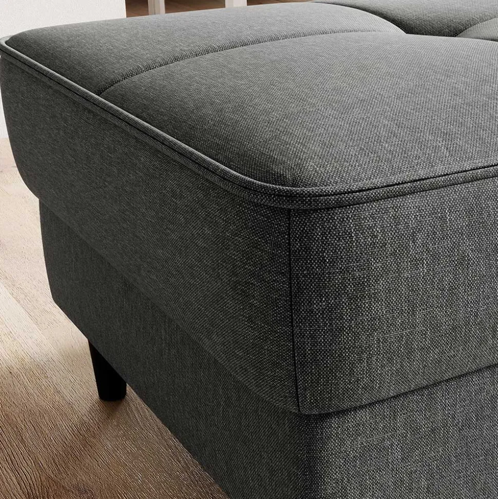 Eleganter Polsterhocker in Grau - Negro