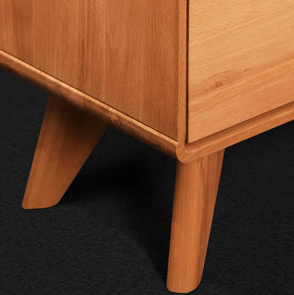 Elegantes TV Lowboard aus Kernbuche Holz - Junola