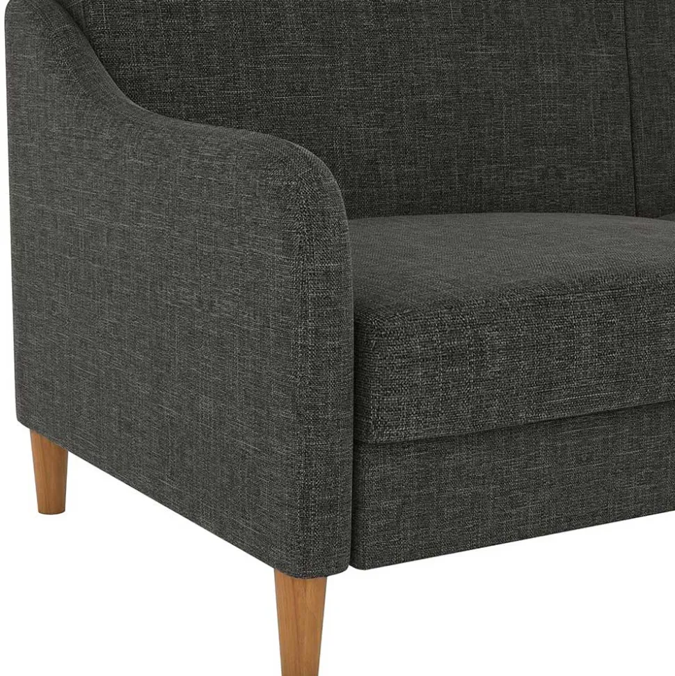 3er Bettsofa in Grau Stoffbezug - Tabara
