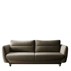3er Schlafcouch in Graubraun meliert - Milor