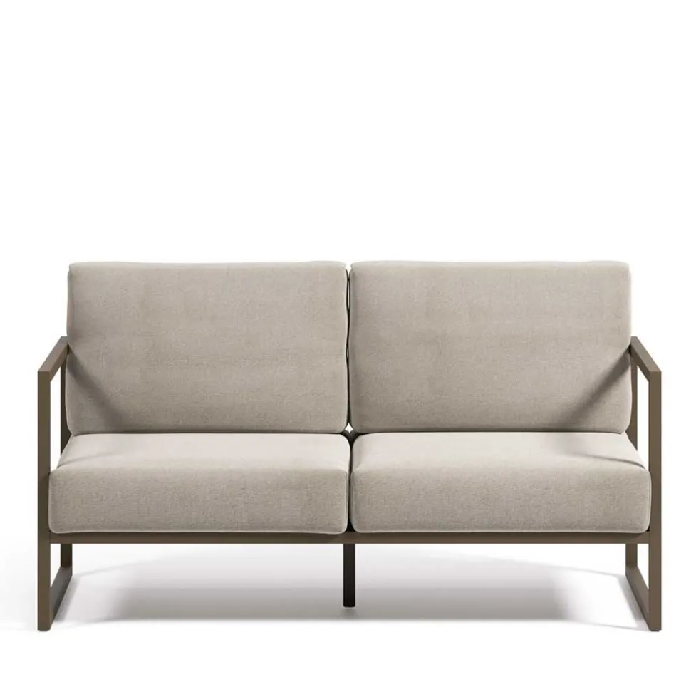 2er Sofa in Hellgrau & Dunkelgrün - Yasmel