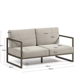 2er Sofa in Hellgrau & Dunkelgrün - Yasmel