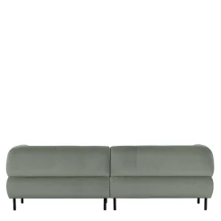 3er Wohnzimmercouch in Graugrün Samt - Persona