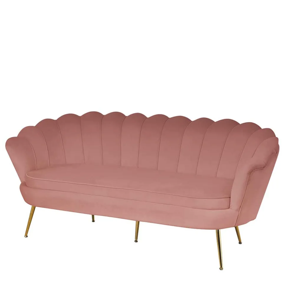 3er Wohnzimmersofa im Retrostil Muschel - Ciabeta