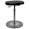 Ergonomischer Bürohocker in Schwarz & Silber - Evillan