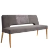 Esstisch Sofa Bank in Dunkelgrau Stoff Velours - Merka