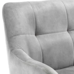 Esstisch Sofa in Grau Velours - Reymonda