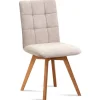 Esstischstuhl in Beige und Wildeiche - Sensibil (2er Set)