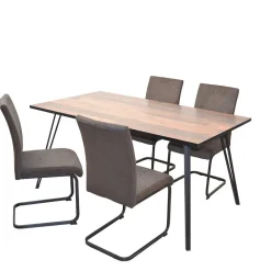 Esszimmer Gruppe mit Freischwingern - Raimar (fünfteilig)