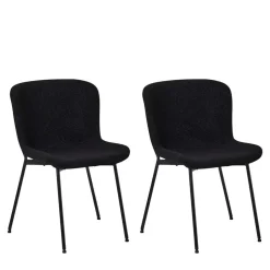Esszimmer Polsterstuhl in Schwarz - Caleena (2er Set)