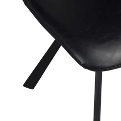 Esszimmer Schalenstuhl in Schwarz Merlin Kunstleder (2er Set)