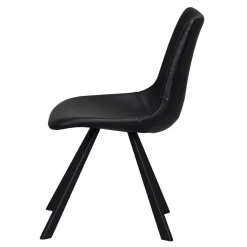Esszimmer Schalenstuhl in Schwarz Merlin Kunstleder (2er Set)