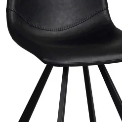 Esszimmer Schalenstuhl in Schwarz Merlin Kunstleder (2er Set)