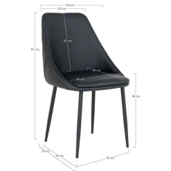 Esszimmergarnitur im Industry und Loft Stil - Ninjos (siebenteilig)