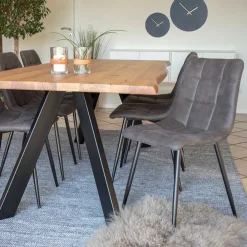 Esszimmerstuhl in dunklem Grau - Vestoma (2er Set)