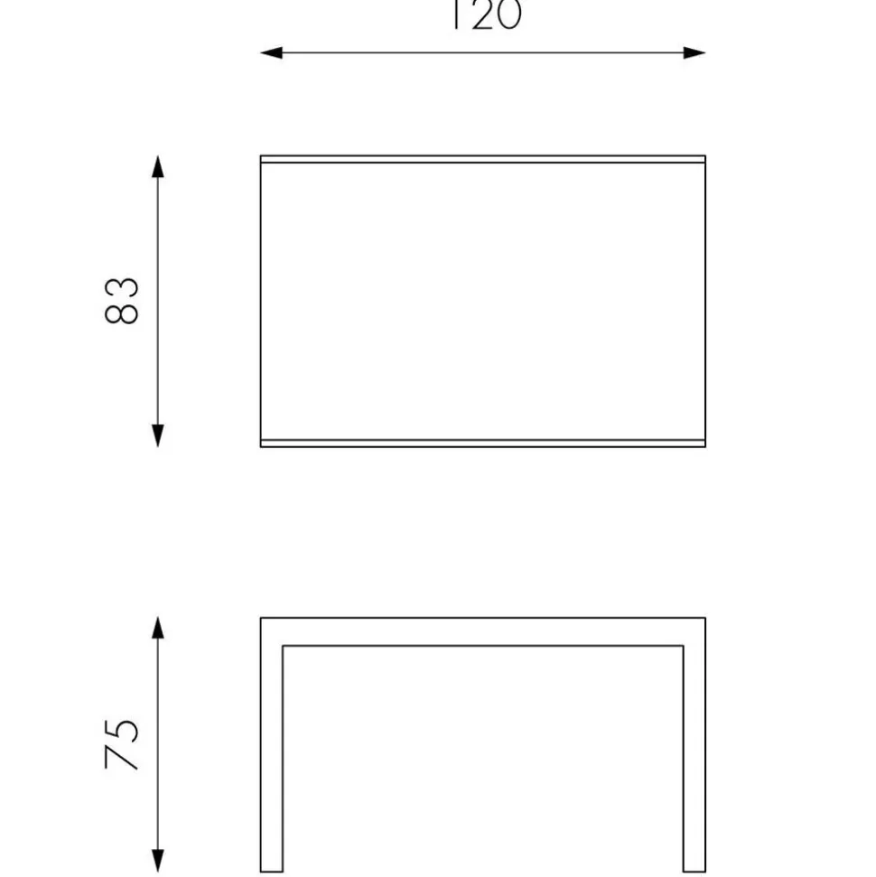 Esszimmertisch in Grau Florian ausziehbar von 120cm auf 350cm
