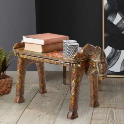 Ethnostyle Hocker in Pferde Optik - Adrian