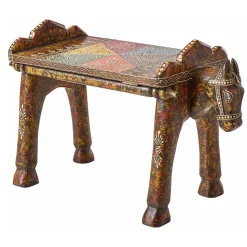 Ethnostyle Hocker in Pferde Optik - Adrian