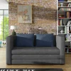 Faltsofa in Grau und Jeansblau - Cancun