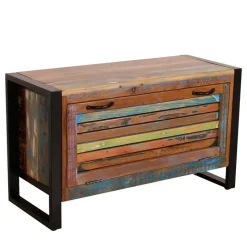 Farbenfrohe Flureinrichtung im Shabby Chic - Vosbadus (vierteilig)