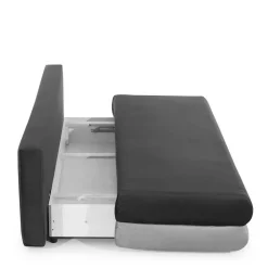Federkern Bettsofa in Hellgrün und Weiß - Jeanys