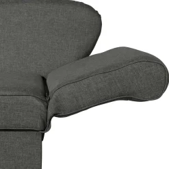 Federkern Chaiselongue in Anthrazit mit Buche - Sektinus
