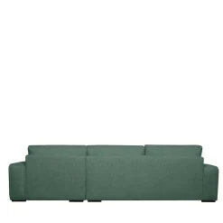 Federkern Ecksofa in Grün Stoffbezug - Tree