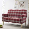 Federkern Küchensofa in Rot kariert - Sinael